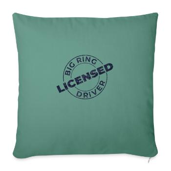 Conducteur de gros camion - Titulaire d’un permis - Housse de coussin décorative 45 x 45 cm - vert sapin - Devant
