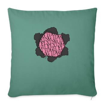 present idea present aerial acrobatics jokes humor - Sofa pillowcase 17,3'' x 17,3'' (45 x 45 cm) - cypress green - Front