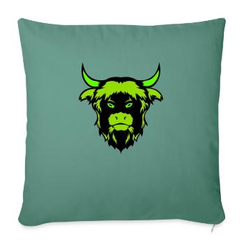 buffalo bull - Sofa pillowcase 17,3'' x 17,3'' (45 x 45 cm) - cypress green - Front