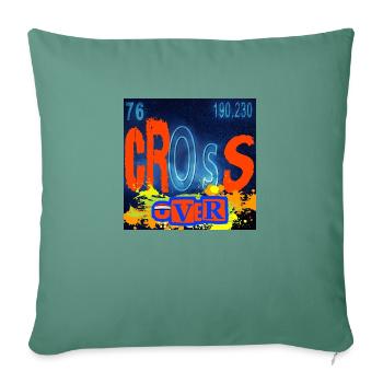 CROSS OVER CHEMISTRY - Sofa pillowcase 17,3'' x 17,3'' (45 x 45 cm) - cypress green - Front