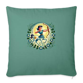 Sagittarius - Sofa pillowcase 17,3'' x 17,3'' (45 x 45 cm) - cypress green - Front