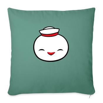 Canard Marin Marin Chapeau Marin Chapeau Happy - Housse de coussin décorative 45 x 45 cm - vert sapin - Devant