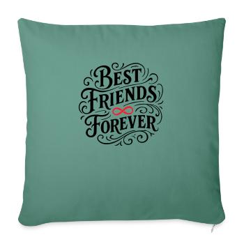 Best Friends Forever - Sofa pillowcase 17,3'' x 17,3'' (45 x 45 cm) - cypress green - Front