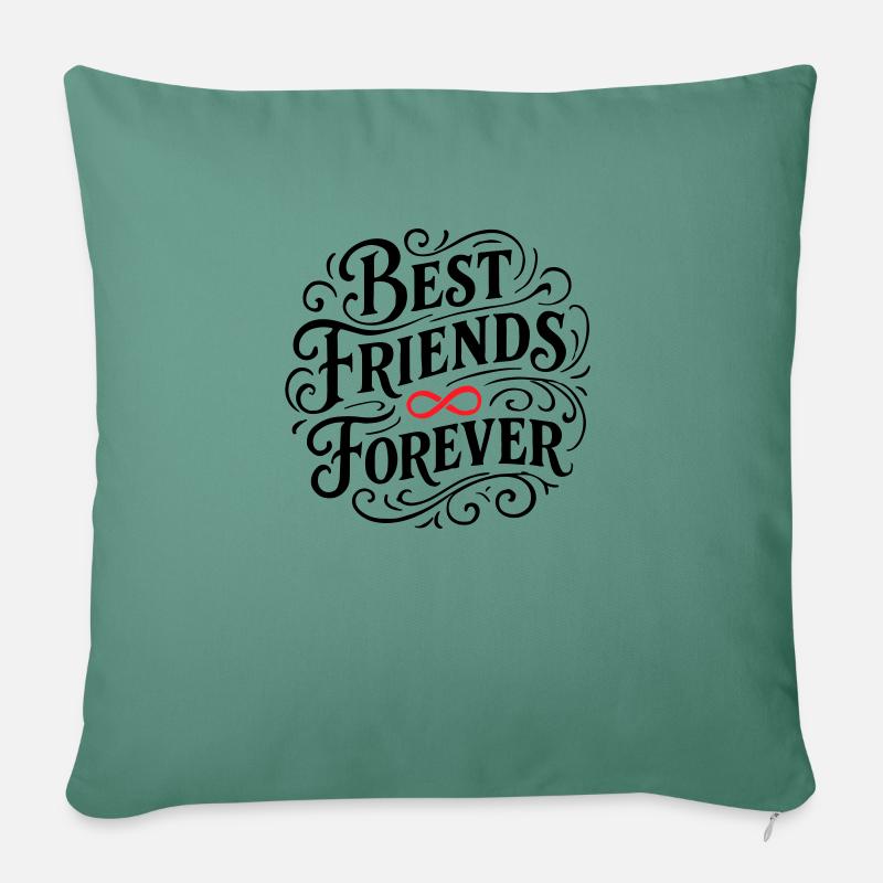 Beste Freunde Für Immer - Sofakissenbezug 45 x 45 cm - Tanngrün