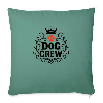 Équipage canin - Housse de coussin décorative 45 x 45 cm - vert sapin - Devant