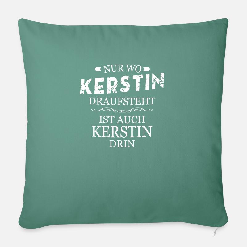 Kerstin - Sofakissenbezug 45 x 45 cm - Tanngrün