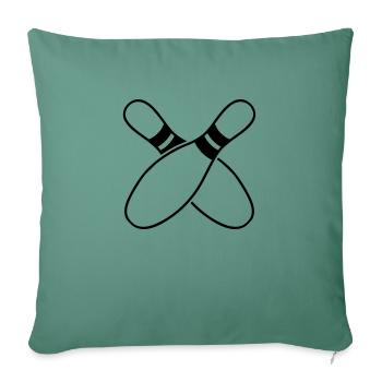 2 Bowling Pins - Sofa pillowcase 17,3'' x 17,3'' (45 x 45 cm) - cypress green - Front