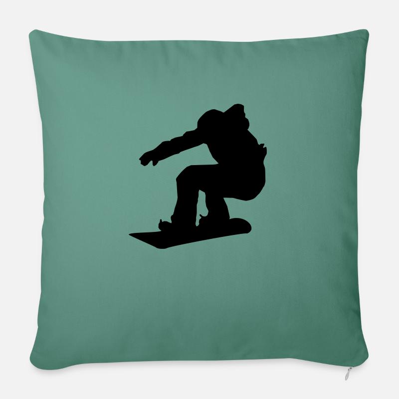Snowboarder - Sofakissenbezug 45 x 45 cm - Tanngrün