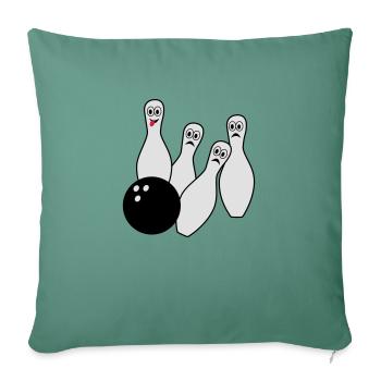 Bowling (super cheap!) - Sofa pillowcase 17,3'' x 17,3'' (45 x 45 cm) - cypress green - Front