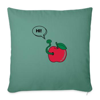 wurm_hi_02 - Sofa pillowcase 17,3'' x 17,3'' (45 x 45 cm) - cypress green - Front