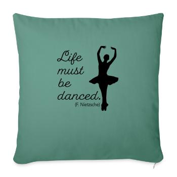 to dance - Sofa pillowcase 17,3'' x 17,3'' (45 x 45 cm) - cypress green - Front