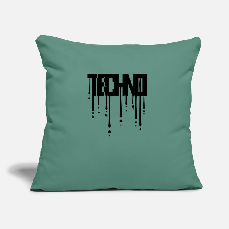 Gouttes de techno graffiti Housse de coussin décorative 45 x 45 cm
