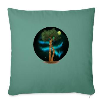 OT Baum in der Aurora Borealis (gOT it!) - Sofakissenbezug 45 x 45 cm - Tanngrün - Vorne