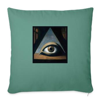 The Occult Eye - Sofa pillowcase 17,3'' x 17,3'' (45 x 45 cm) - cypress green - Front