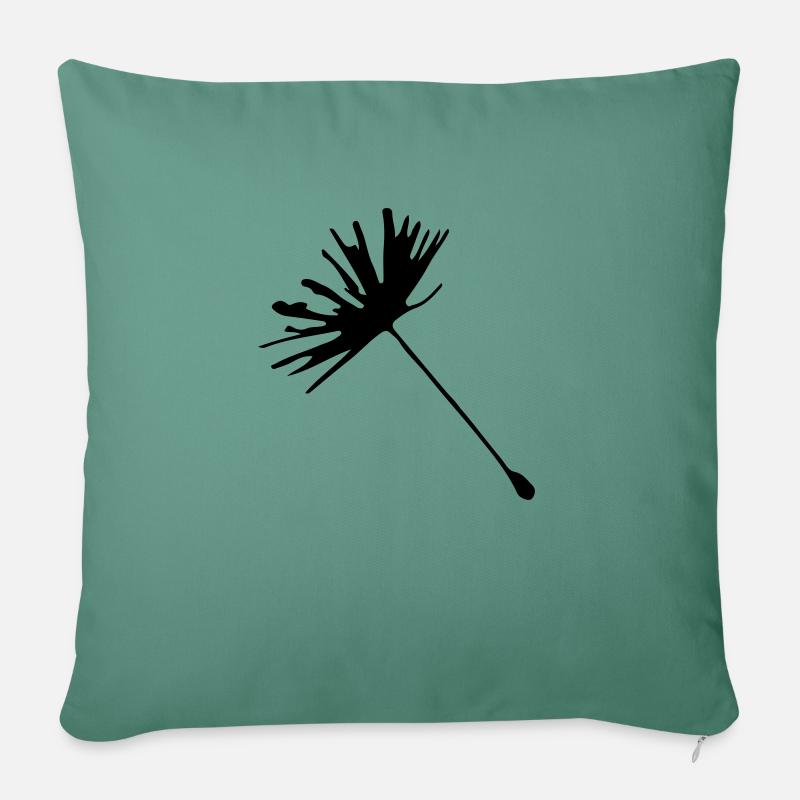 Löwenzahn Pusteblume Illustration - Sofakissenbezug 45 x 45 cm - Tanngrün