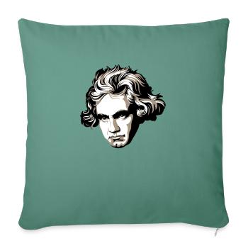 Ludwig van Beethoven - Sofakissenbezug 45 x 45 cm - Tanngrün - Vorne