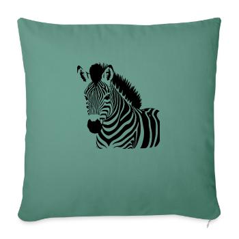 Fun Zebra Cartoon lustig Natur Tier Safari 16 - Sofakissenbezug 45 x 45 cm - Tanngrün - Vorne