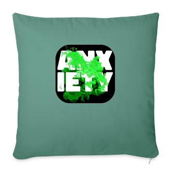 Anxiety gruen - Sofakissenbezug 45 x 45 cm - Tanngrün - Vorne