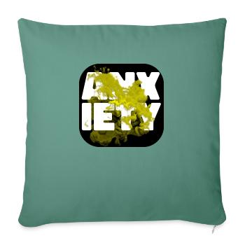 Anxiety yellow - Sofa pillowcase 17,3'' x 17,3'' (45 x 45 cm) - cypress green - Front