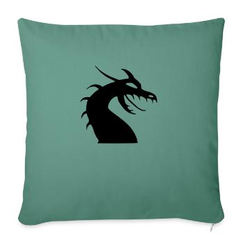Dragon Head Silhouette - Sofa pillowcase 17,3'' x 17,3'' (45 x 45 cm) - cypress green - Front