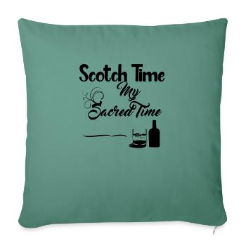 Scotch Time Design - Sofa pillowcase 17,3'' x 17,3'' (45 x 45 cm) - cypress green - Front