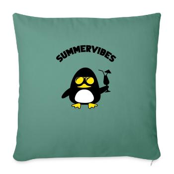Beach Duck Summervibes - Sofa pillowcase 17,3'' x 17,3'' (45 x 45 cm) - cypress green - Front