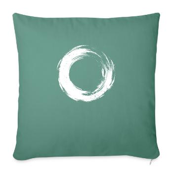 Circle Brushstroke Background - Sofa pillowcase 17,3'' x 17,3'' (45 x 45 cm) - cypress green - Front