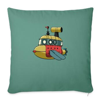 Yellow Submarine - Sofa pillowcase 17,3'' x 17,3'' (45 x 45 cm) - cypress green - Front