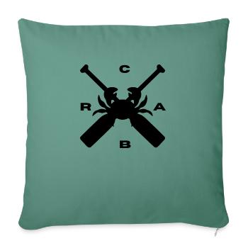 Crabe aviron design amusant - Housse de coussin décorative 45 x 45 cm - vert sapin - Devant