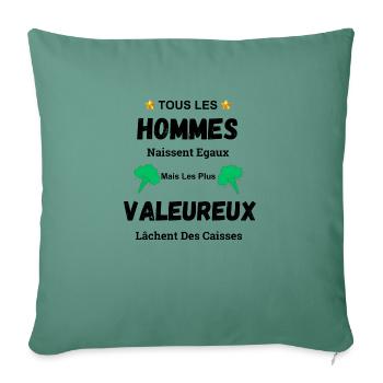 Péteur cadeau drôle lâcher des caisses - Housse de coussin décorative 45 x 45 cm - vert sapin - Devant