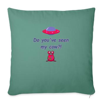 seen my cow - Sofa pillowcase 17,3'' x 17,3'' (45 x 45 cm) - cypress green - Front