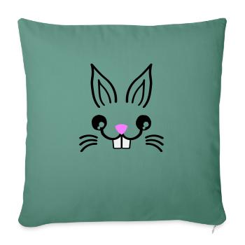Bunny Rabbit - Sofa pillowcase 17,3'' x 17,3'' (45 x 45 cm) - cypress green - Front
