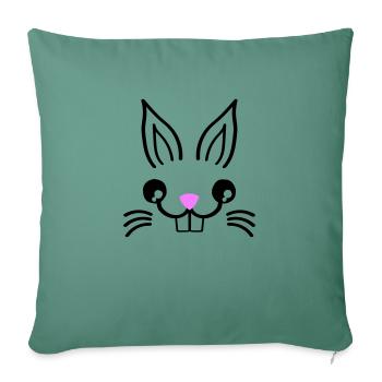Bunny Rabbit - Sofa pillowcase 17,3'' x 17,3'' (45 x 45 cm) - cypress green - Front