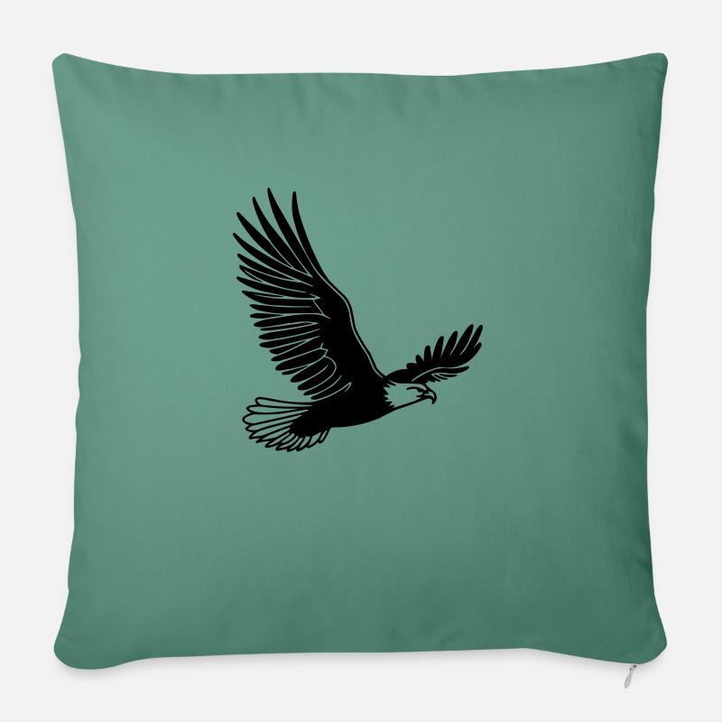 Adler - Sofakissenbezug 45 x 45 cm - Tanngrün
