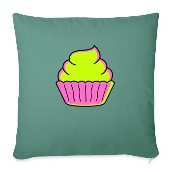cupcake - Sofa pillowcase 17,3'' x 17,3'' (45 x 45 cm) - cypress green - Front