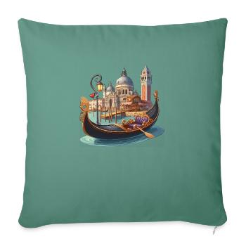 Venice gondola lift - Sofa pillowcase 17,3'' x 17,3'' (45 x 45 cm) - cypress green - Front