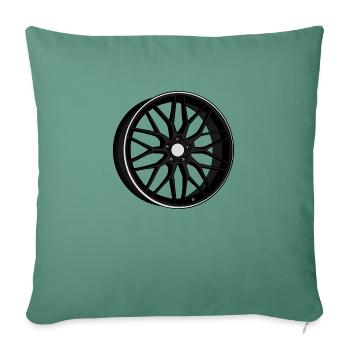 Bord - Housse de coussin décorative 45 x 45 cm - vert sapin - Devant