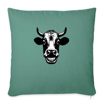 Grinning Cow - Sofa pillowcase 17,3'' x 17,3'' (45 x 45 cm) - cypress green - Front