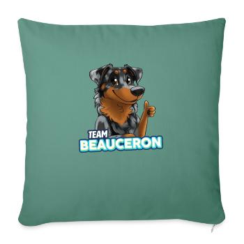TEAM Beauceron - Harlequin - Sofa pillowcase 17,3'' x 17,3'' (45 x 45 cm) - cypress green - Front