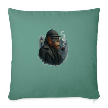 Sherlock Orang-outan Holmes - Housse de coussin décorative 45 x 45 cm - vert sapin - Devant