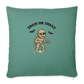 Momie bande dessinée Trick or Treat - Housse de coussin décorative 45 x 45 cm - vert sapin - Devant