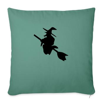 sorcier - Housse de coussin décorative 45 x 45 cm - vert sapin - Devant