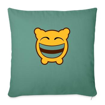 Gloomy Laughs! - Sofa pillowcase 17,3'' x 17,3'' (45 x 45 cm) - cypress green - Front