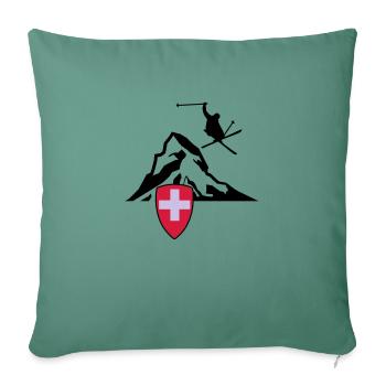 matterhorn zermatt Switzerland - Sofa pillowcase 17,3'' x 17,3'' (45 x 45 cm) - cypress green - Front
