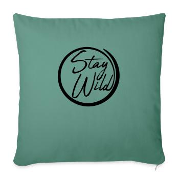 cercle cercle autour de la nature sauvage design rester logo sauvage - Housse de coussin décorative 45 x 45 cm - vert sapin - Devant