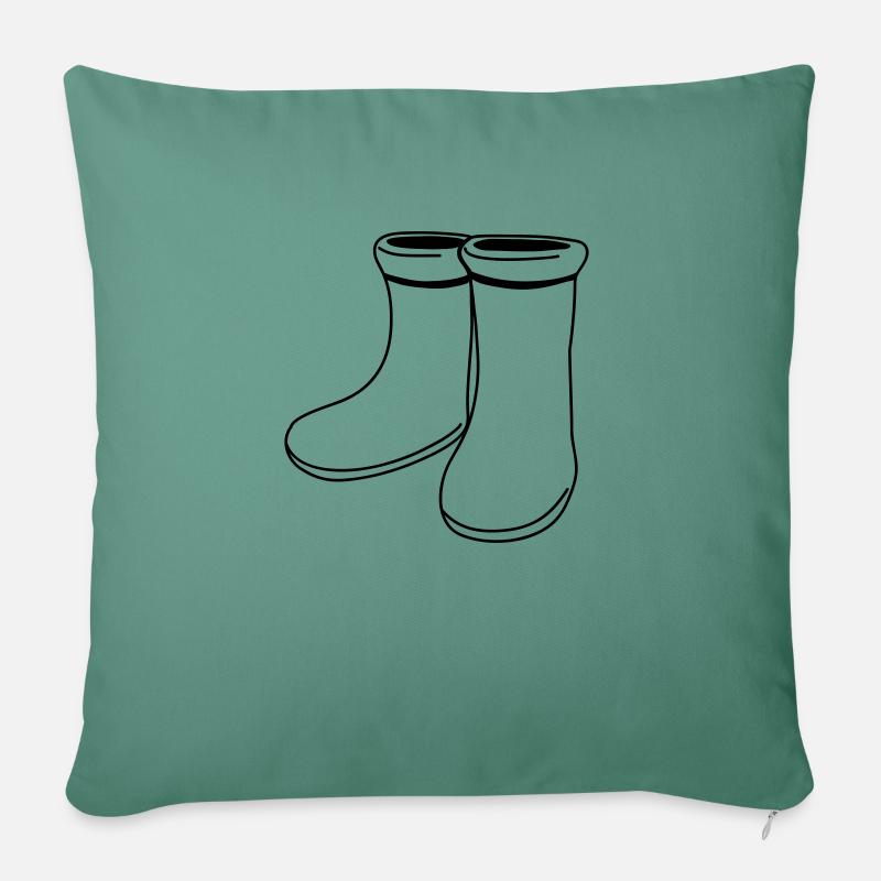 gummistiefel - Sofakissenbezug 45 x 45 cm - Tanngrün