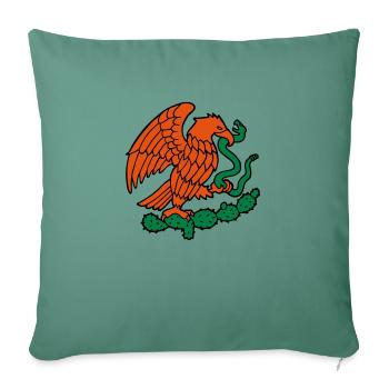 mexiko adler schlange kaktus mexiko mexikaner - Sofakissenbezug 45 x 45 cm - Tanngrün - Vorne