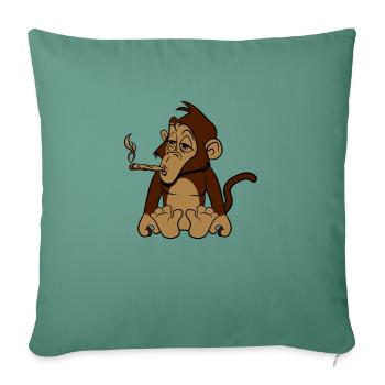 Chanvre affe Weed - Housse de coussin décorative 45 x 45 cm - vert sapin - Devant