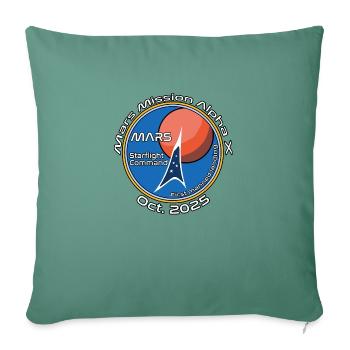 Mars Mission Alpha X - Sofa pillowcase 17,3'' x 17,3'' (45 x 45 cm) - cypress green - Front