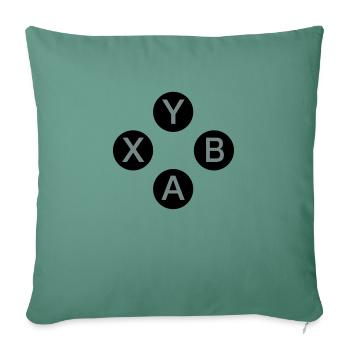 Game controller buttons - Sofa pillowcase 17,3'' x 17,3'' (45 x 45 cm) - cypress green - Front